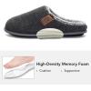 imageULTRAIDEAS Mens Fuzzy Scuff Slippers Comfy Winter Warm Indoor House Shoes Fur LinedKnit Dark Grey