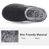 imageULTRAIDEAS Mens Fuzzy Scuff Slippers Comfy Winter Warm Indoor House Shoes Fur LinedKnit Dark Grey