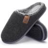 imageULTRAIDEAS Mens Fuzzy Scuff Slippers Comfy Winter Warm Indoor House Shoes Fur LinedKnit Dark Grey