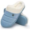 imageNineCiFun Womens Cozy Fuzzy Slippers Memory Foam Plush Soft NonSlip House Shoes Warm Indoor Outdoor SlippersBlue