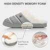 imageNineCiFun Womens Cozy Fuzzy Slippers Memory Foam Plush Soft NonSlip House Shoes Warm Indoor Outdoor SlippersGrey