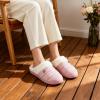 imageNineCiFun Womens Cozy Fuzzy Slippers Memory Foam Plush Soft NonSlip House Shoes Warm Indoor Outdoor SlippersPink