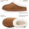 imageNineCiFun Womens Suede Memory Foam Slippers Plush Faux Fur Lining House Shoes with NonSlip Sole for Indoor Outdoor ComfortChestnut