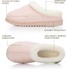 imageNineCiFun Womens Suede Memory Foam Slippers Plush Faux Fur Lining House Shoes with NonSlip Sole for Indoor Outdoor ComfortPink