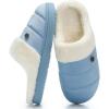 imageNineCiFun Womens Cozy Fuzzy Slippers Memory Foam Plush Soft NonSlip House Shoes Warm Indoor Outdoor SlippersBlue