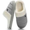 imageNineCiFun Womens Cozy Fuzzy Slippers Memory Foam Plush Soft NonSlip House Shoes Warm Indoor Outdoor SlippersGrey