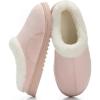 imageNineCiFun Womens Suede Memory Foam Slippers Plush Faux Fur Lining House Shoes with NonSlip Sole for Indoor Outdoor ComfortPink