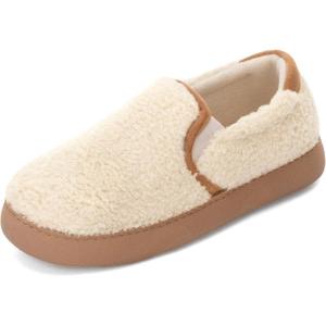 imageULTRAIDEAS Womens Indoor ampamp Outdoor Loafer House Slippers  Faux Fur Memory Foam NonSlip Hard Sole for WinterNature