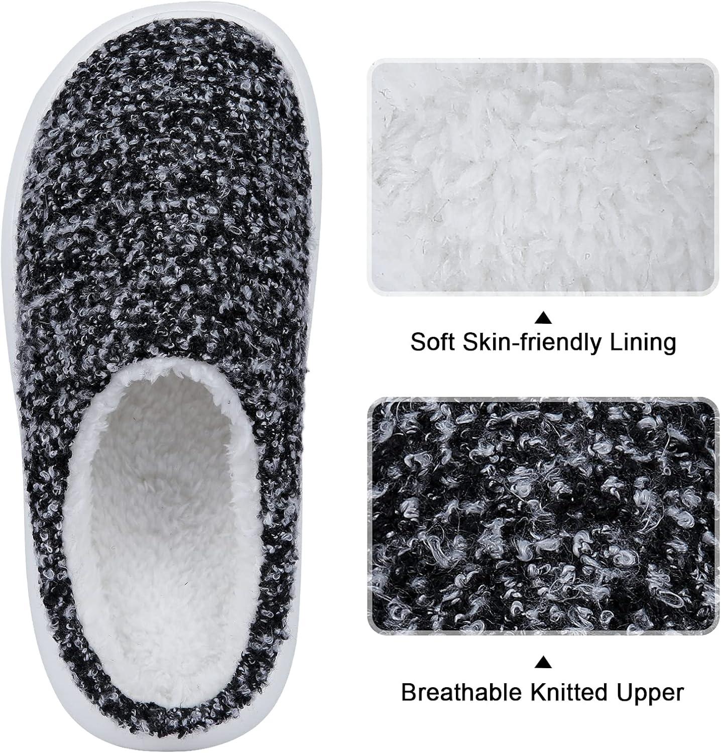 imageshevalues Lined Thick Soles Slippers for Women Winter Pillow Soft House Shoes for Plantars Fasciitis  Extra Cushion  Extremely Comfy