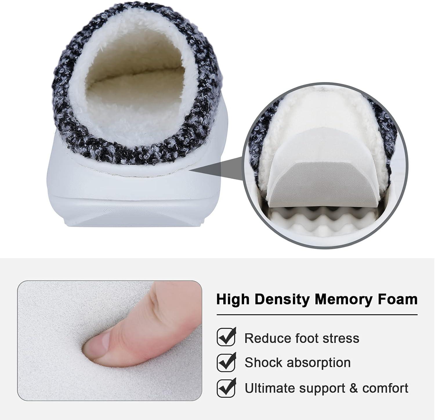 imageshevalues Lined Thick Soles Slippers for Women Winter Pillow Soft House Shoes for Plantars Fasciitis  Extra Cushion  Extremely Comfy