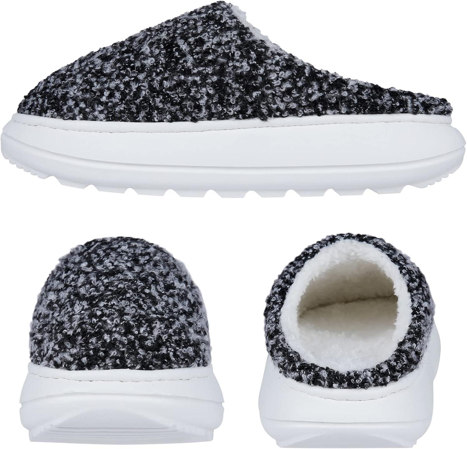 imageshevalues Lined Thick Soles Slippers for Women Winter Pillow Soft House Shoes for Plantars Fasciitis  Extra Cushion  Extremely Comfy