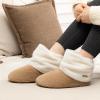 imageULTRAIDEAS Womens Bootie Slippers Memory Foam  Warm Fuzzy Non Slip House Shoes Perfect Holiday Gift for Women Indoor Winter SlippersCappuccino