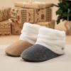 imageULTRAIDEAS Womens Bootie Slippers Memory Foam  Warm Fuzzy Non Slip House Shoes Perfect Holiday Gift for Women Indoor Winter SlippersFoggy Grey