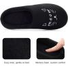 imageULTRAIDEAS Womens Cozy Slippers  Warm Felt Indoor House Slippers with Memory Foam Cute Cat Face Design Perfect Holiday Gift for Home Bedroom LoungeBlack