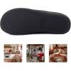 imageULTRAIDEAS Womens Cozy Slippers  Warm Felt Indoor House Slippers with Memory Foam Cute Cat Face Design Perfect Holiday Gift for Home Bedroom LoungeBlack