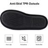 image:imageULTRAIDEAS Mens Fuzzy Scuff Slippers Comfy Winter Warm Indoor House Shoes Fur LinedDark Black