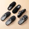 image:imageULTRAIDEAS Mens Fuzzy Scuff Slippers Comfy Winter Warm Indoor House Shoes Fur LinedDark Black