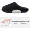 image:imageULTRAIDEAS Mens Fuzzy Scuff Slippers Comfy Winter Warm Indoor House Shoes Fur LinedDark Black