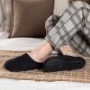image:imageULTRAIDEAS Mens Fuzzy Scuff Slippers Comfy Winter Warm Indoor House Shoes Fur LinedDark Black