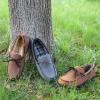 image:imageULTRAIDEAS Mens Luke Moccasin Slippers Memory Foam Cozy House Slippers Warm Comfy Slippers for Men Indoor Outdoor Loafer AntiSlip Home ShoesCamel