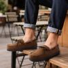image:imageULTRAIDEAS Mens Luke Moccasin Slippers Memory Foam Cozy House Slippers Warm Comfy Slippers for Men Indoor Outdoor Loafer AntiSlip Home ShoesLight Coffee
