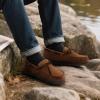 image:imageULTRAIDEAS Mens Luke Moccasin Slippers Memory Foam Cozy House Slippers Warm Comfy Slippers for Men Indoor Outdoor Loafer AntiSlip Home ShoesLight Coffee