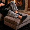 image:imageULTRAIDEAS Mens Warm Fuzzy Moccasin Clog Slipper Slip on Winter Comfy IndoorOutdoor House ShoesBlack