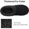 image:imageULTRAIDEAS Mens Warm Fuzzy Moccasin Clog Slipper Slip on Winter Comfy IndoorOutdoor House ShoesBlack