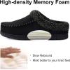 image:imageULTRAIDEAS Mens Warm Fuzzy Moccasin Clog Slipper Slip on Winter Comfy IndoorOutdoor House ShoesBlack