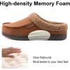 image:imageULTRAIDEAS Mens Warm Fuzzy Moccasin Clog Slipper Slip on Winter Comfy IndoorOutdoor House ShoesChestnut