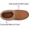 image:imageULTRAIDEAS Mens Warm Fuzzy Moccasin Clog Slipper Slip on Winter Comfy IndoorOutdoor House ShoesChestnut