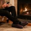 image:imageULTRAIDEAS Mens Warm Fuzzy Moccasin Clog Slipper Slip on Winter Comfy IndoorOutdoor House ShoesCoffee