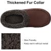 image:imageULTRAIDEAS Mens Warm Fuzzy Moccasin Clog Slipper Slip on Winter Comfy IndoorOutdoor House ShoesCoffee