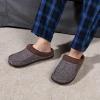 image:imageULTRAIDEAS Mens Warm Fuzzy Moccasin Clog Slipper Slip on Winter Comfy IndoorOutdoor House ShoesCoffeeGray