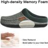 image:imageULTRAIDEAS Mens Warm Fuzzy Moccasin Clog Slipper Slip on Winter Comfy IndoorOutdoor House ShoesGreen
