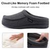 image:imageULTRAIDEAS Mens Warm Fuzzy Moccasin Clog Slipper Slip on Winter Comfy IndoorOutdoor House ShoesKnit Grey
