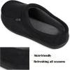 image:imageULTRAIDEAS Mens Warm Fuzzy Moccasin Clog Slipper Slip on Winter Comfy IndoorOutdoor House ShoesSuede Black
