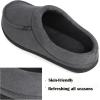 image:imageULTRAIDEAS Mens Warm Fuzzy Moccasin Clog Slipper Slip on Winter Comfy IndoorOutdoor House ShoesSuede Grey
