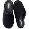 image:imageULTRAIDEAS Mens Fuzzy Scuff Slippers Comfy Winter Warm Indoor House Shoes Fur LinedDark Black