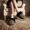 image:imageULTRAIDEAS Womens Leopard Print Fuzzy Slippers Warm Cozy House Slippers Memory Foam NonSlip Rubber Sole House Shoes Indoor Outdoor Plush Home Slippers for WomenBrown Leopard