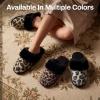 image:imageULTRAIDEAS Womens Leopard Print Fuzzy Slippers Warm Cozy House Slippers Memory Foam NonSlip Rubber Sole House Shoes Indoor Outdoor Plush Home Slippers for WomenCamouflage Leopard