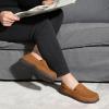 image:imageULTRAIDEAS Mens MocToe Slippers Loafer House Shoes Indoor Outdoor Memory Foam with BreathableampWarm Knit UpperCamel