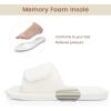 image:imageNineCiFun Adjustable Slippers for Women with Hook amp Loop Strap  Open Toe Breathable House Shoes Memory Foam NonSlip Indoor OutdoorBeige