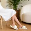 image:imageNineCiFun Adjustable Slippers for Women with Hook amp Loop Strap  Open Toe Breathable House Shoes Memory Foam NonSlip Indoor OutdoorBeige