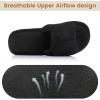 image:imageNineCiFun Adjustable Slippers for Women with Hook amp Loop Strap  Open Toe Breathable House Shoes Memory Foam NonSlip Indoor OutdoorBlack