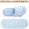 image:imageNineCiFun Adjustable Slippers for Women with Hook amp Loop Strap  Open Toe Breathable House Shoes Memory Foam NonSlip Indoor OutdoorBlue