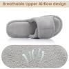 image:imageNineCiFun Adjustable Slippers for Women with Hook amp Loop Strap  Open Toe Breathable House Shoes Memory Foam NonSlip Indoor OutdoorGrey