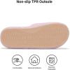 image:imageNineCiFun Cozy Adjustable Slippers for Women  Plush OpenToe Design with Memory Foam Customizable Fit for AllDay Relaxation Soft House Shoes for Indoor ComfortPink