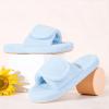 image:imageNineCiFun Cozy Adjustable Slippers for Women  Plush OpenToe Design with Memory Foam Customizable Fit for AllDay Relaxation Soft House Shoes for Indoor ComfortBlue