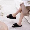 image:imageNineCiFun Cozy Adjustable Slippers for Women  Plush OpenToe Design with Memory Foam Customizable Fit for AllDay Relaxation Soft House Shoes for Indoor ComfortBlack
